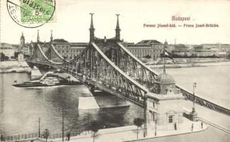 Budapest, Ferenc József híd, hajó