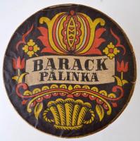 Barackpálinkás díszdoboz, papír, m: 29 cm
