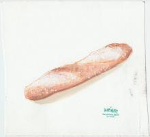 Hornyánszky hagyatéki pecséttel: Péksütemények (3db). Tempera, papír, foltos,  16×18 cm