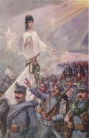 Büszke vagyok magyarjaimra 'Hadsegélyező' képeslap / Hungarian military propaganda