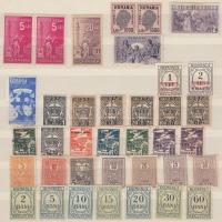 80 db román illetékbélyeg, hivatalos és portóbélyeg