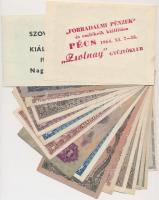 17db-os vegyes bankjegy és bankjegy replika tétel, mindegyik pécsi numizmatikai kiállítások felülbél...