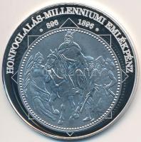 DN "A magyar nemzet pénzérméi - Honfoglalás Millenniumi emlékpénz 896-1896." Ag emlékérem tanúsítvánnyal (10,37g/0.999/35mm) T:PP