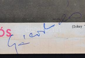 Gábor Miklós(1919-1998) eredeti aláírása újságkivágáson