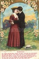 Kasino-Lied; Romantic couple, floral, litho (Rb)