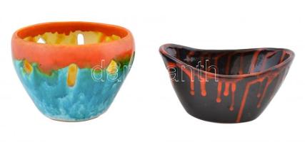 2 db retró asztali kerámia, hibátlanok, m: 9 és 12 cm, d: 15 és 18 cm