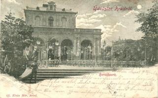 1899 Arad, Baross park, Kioszk, kiadja ifj. Klein Mór / park kiosk (EB)