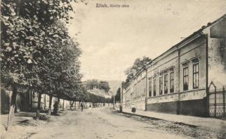 Zilah, Zalau; Király utca, kiadja Seres Samu / street (ragasztónyom / gluemark)