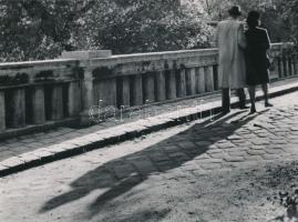 cca 1935 Budapesti séták, Reich Péter Cornel hagyatékából 4 db vintage fotó, egy pecséttel jelölve, 13x18 cm és 18x24 cm közötti méretekben