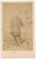 1862 Auerbach Miksa aradi fényképész saját kézzel szignált fotó / Autograph signed photo of Arad photographer 9x11 cm