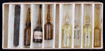 Steril subcutan injectios folyadékok, Arany Kereszt Gyógyszertár, Budapest, gyógyszeres doboz, benne...