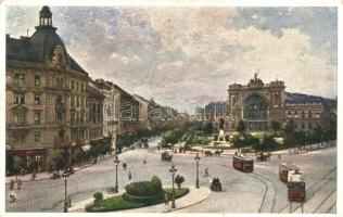 Budapest VII. Keleti pályaudvar, Baross tér, villamosok