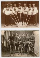 cca 1930 Fiúk és lányok sportja, 2 db korabeli negatívról készült modern nagyítás, 13x18 cm