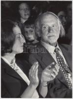 cca 1960 "A mester ünneplik", Kodály Zoltán (1882-1967) zeneszerzőről készült fotó, hátoldalon feliratozva, 24x18 cm