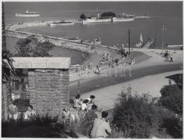 cca 1960 Balatoni móló, 16x21 cm