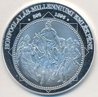 DN "A magyar nemzet pénzérméi - Honfoglalás Millenniumi emlékpénz 896-1896." Ag emlékérem ...