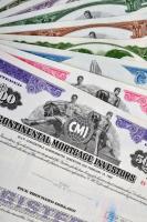 Amerikai Egyesült Államok 1962-1976. 10db klf részvény perforációval, bélyegzésekkel, lyukasztással érvénytelenítve T:I-III  USA 1962-1976. 10pcs of diff shares, with perforations, stamps, cancelled by holes C:UNC-F