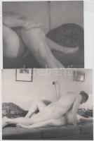 cca 1930 A legénylakás titkos vendége, 4 db finoman erotikus fénykép, későbbi nagyítások, 14x17 cm /...