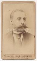 cca 1870 gr. Dessewfy Lajos (1824-1877) országgyűlési képviselő, miniszteri tanácsos. Ellinger Ede fotója. 9x11 cm