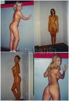 cca 1990 Jelentkezés a modell tanfolyamra, 13 db finoman erotikus fénykép, 13x9 cm és 15x10 cm / 13 ...