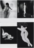 cca 1975 Több helyszín, több lány, 13 db korabeli, finoman erotikus negatívról készült modern nagyít...