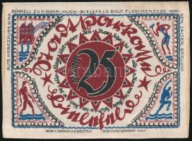 Németország / Weimari Köztársaság / Bielefeld 1921. 25M selyem T:I
Germany / Weimar Republic / Biel...