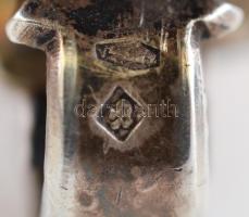 XIX. sz. vége: Adler Fülöp és fia. Ezüst szerelékes, jelzett tajtékpipa, bőr tokkal, rajta, szerencs...