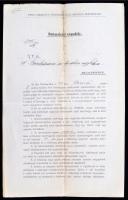 1919 Pótimaházi engedély, Pesti Izraelita Hitközség Elöljárósága Budapesten, okmánybélyeggel (30fill.), 34x21cm