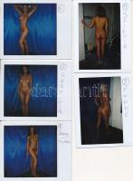 cca 1980 Polaroid képek statiszta válogatásról, 10 db finoman erotikus fénykép, 11x8 cm / 10 erotic photos, 11x8 cm