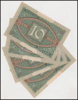 Németország / Weimari Köztársaság 1920. 10M (4x) sorszámkövetők T:I
Germany / Weimar Republic 1920....