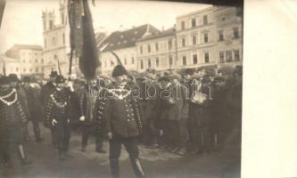 1925 Besztercebánya, Banska Bystrica; Oskar Petrogalli temetése, Fotograf Soula Jos. 2 db fotólap / ...