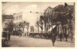 Komárom, Komarno; Baross utca, üzletek / Street with shops