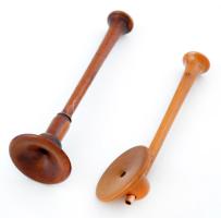 2 db antik fa sztetoszkóp / 2 wooden stetoscope 17 cm