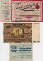 Németország / Weimari Köztársaság 1918-1923. 5db klf szükségpénz, közte Aachen, Benrath, Bielefeld T...