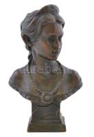 cca 1900 Erzsébet császárnőt ábrázoló bronz szoborka / cca 1900 Kaiserin Elisabeth bronze statue 12 cm