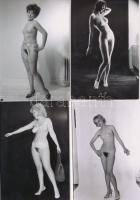 cca 1975 Lányok, asszonyok kis titkai, 13 db korabeli, finoman erotikus negatívról készült modern na...