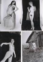 cca 1980 Véletlenszerű találkozások, 13 db korabeli, finoman erotikus negatívról készült modern nagy...