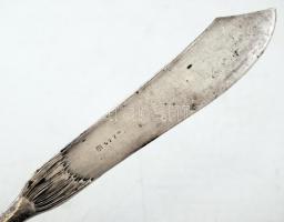 cca 1900 Jelzett, ezüstözött, halas étkészlet. 6 villa és kés / cca 1900 Fish fork and knife set. Si...