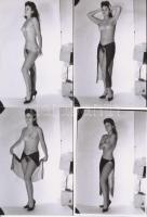 cca 1975 Lopott órák az irodából hazafelé, 13 db korabeli, finoman erotikus negatívról készült modern nagyítás, 13x9 cm / 13 erotic photos, 13x9 cm