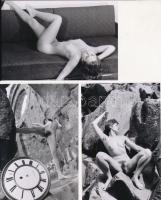 cca 1975 Heten voltak barátnők, 7 db korabeli, finoman erotikus negatívról készült modern nagyítás, ...