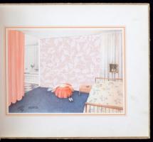 cca 1930 Norta, Haas Fülöp és Fiai r.t. tapéta katalógus. Jó állapotban, 18x24cm