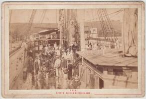 cca 1900 Matrózélet,  Pola, Alois Beer, Klagenfurt, keményhátú fotó, 9x14cm