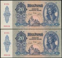 1941. 20P (2x) sorszámkövetők T:I