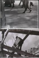 cca 1935 Budapesti életképek, 6 db korabeli negatív modern nagyítása, 13x18 cm és 10x15 cm közötti m...