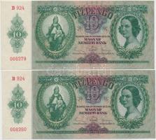 1936. 10P (2x) sorszámkövetők T:I
