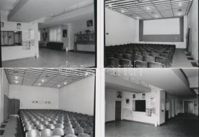 1973 Budapest, a Cinkota mozi külső-belső fényképei, 5 db korabeli professzionális negatív modern nagyítása 10x15 cm-es fotópapírra