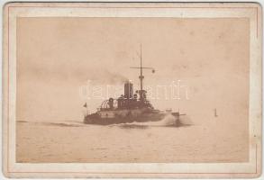 cca 1900 Beazonosítatlan hajó, keményhátú fotó, 9x14cm