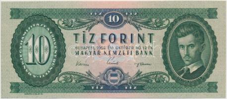 1962. 10Ft nyomdai papírránccal T:I