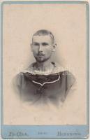 cca 1900 Matrózportré, Po-Chun, Hongkong, keményhátú fotó, 14x9cm