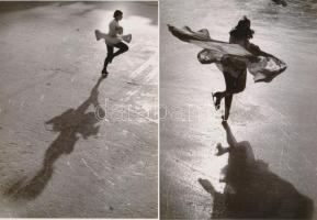 cca 1937 Fények, árnyékok, mozdulatok a jégen, Szendrő István (1908-2000) eredeti alkotásainak moder...